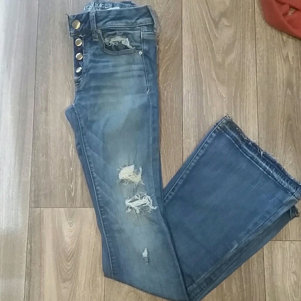 Flare button up jeans